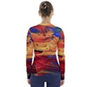 RAINBOW WAVES V-Neck Long Sleeve Top View2