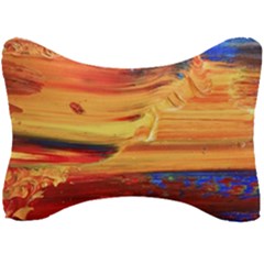 Rainbow Waves Seat Head Rest Cushion by WILLBIRDWELL