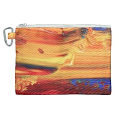 Rainbow Waves Canvas Cosmetic Bag (xl) by WILLBIRDWELL