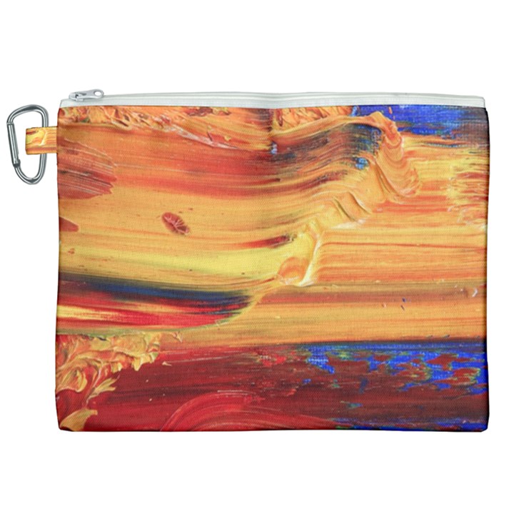 RAINBOW WAVES Canvas Cosmetic Bag (XXL)