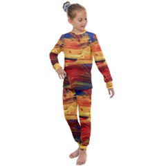 Rainbow Waves Kids  Long Sleeve Set 