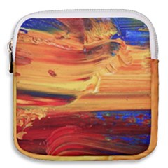 Rainbow Waves Mini Square Pouch by WILLBIRDWELL