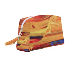 Rainbow Waves Wristlet Pouch Bag (medium) by WILLBIRDWELL