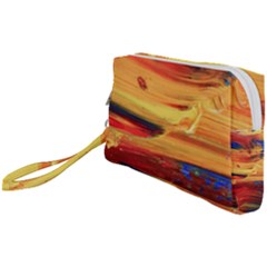 Rainbow Waves Wristlet Pouch Bag (small)