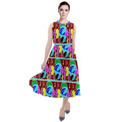 Fish 3 Round Neck Boho Dress