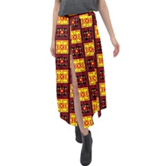 Abp Rby 3  Velour Split Maxi Skirt