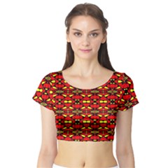 Abp Rby 6 Short Sleeve Crop Top by ArtworkByPatrick