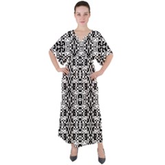 Bw 14 V-neck Boho Style Maxi Dress by ArtworkByPatrick