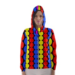 Dots 3d Women s Hooded Windbreaker