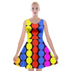 Dots 3d Velvet Skater Dress