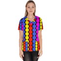 Dots 3d Women s V-Neck Scrub Top View1