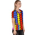 Dots 3d Women s V-Neck Scrub Top View3