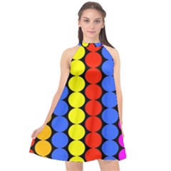 Dots 3d Halter Neckline Chiffon Dress  by impacteesstreetwearsix