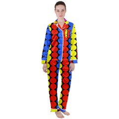 Dots 3d Satin Long Sleeve Pyjamas Set