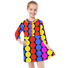 Dots 3d Kids  Quarter Sleeve Shirt Dress by impacteesstreetwearsix