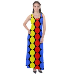 Dots 3d Sleeveless Velour Maxi Dress