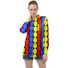 Dots 3d Long Sleeve Satin Shirt