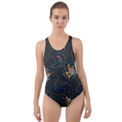 King And Queen Cut-out Back One Piece Swimsuit