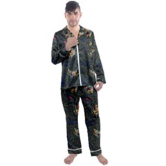 King And Queen Men s Satin Pajamas Long Pants Set by Mezalola