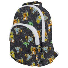 Electric Love  Rounded Multi Pocket Backpack by Mezalola