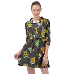 Electric Love  Mini Skater Shirt Dress