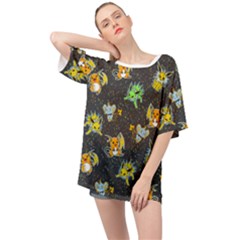 Electric Love  Oversized Chiffon Top