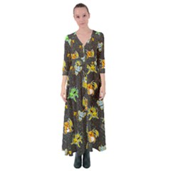 Electric Love  Button Up Maxi Dress