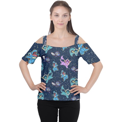 Water Type Cutout Shoulder Tee by Mezalola