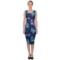 Water Type Sleeveless Pencil Dress by Mezalola