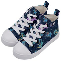 Water Type Kids  Mid-top Canvas Sneakers by Mezalola