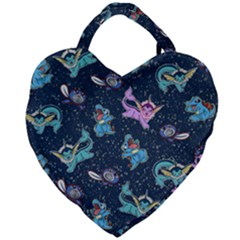 Water Type Giant Heart Shaped Tote by Mezalola