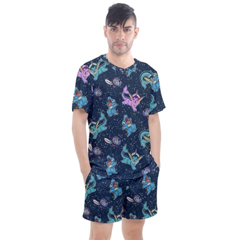 Water Type Men s Mesh Tee And Shorts Set by Mezalola