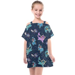 Water Type Kids  One Piece Chiffon Dress by Mezalola