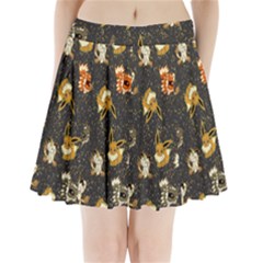 Normal Type  Pleated Mini Skirt by Mezalola