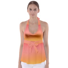 Ombré Sunset Babydoll Tankini Top by VeataAtticus