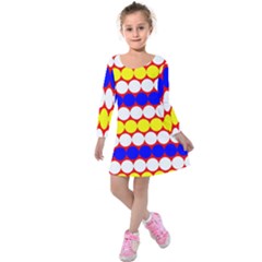 Dots 2 Colours Kids  Long Sleeve Velvet Dress by impacteesstreetwearsix