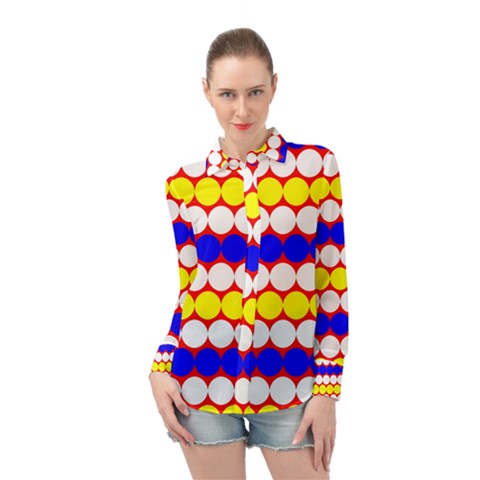 Dots 2 Colours Long Sleeve Chiffon Shirt by impacteesstreetwearsix