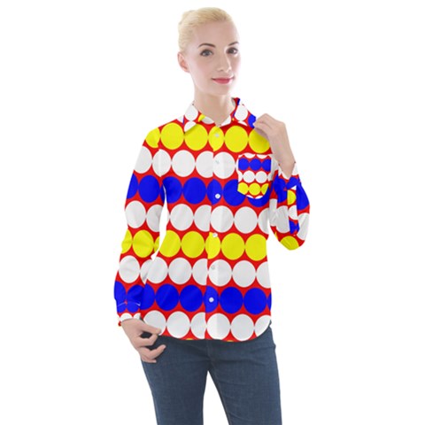 Dots 2 Colours Women s Long Sleeve Pocket Shirt by impacteesstreetwearsix