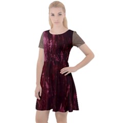 Grasmere Red Cap Sleeve Velour Dress  by DeneWestUK