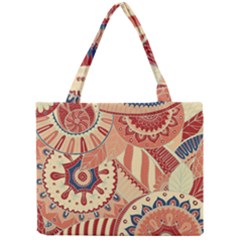 Pop Art Paisley Flowers Ornaments Multicolored 4 Mini Tote Bag by EDDArt