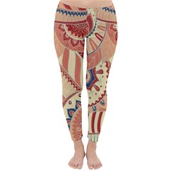 Pop Art Paisley Flowers Ornaments Multicolored 4 Classic Winter Leggings by EDDArt