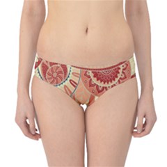 Pop Art Paisley Flowers Ornaments Multicolored 4 Hipster Bikini Bottoms by EDDArt