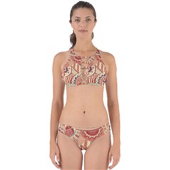 Pop Art Paisley Flowers Ornaments Multicolored 4 Perfectly Cut Out Bikini Set by EDDArt