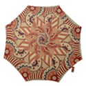 Pop Art Paisley Flowers Ornaments Multicolored 4 Background Solid Dark Red Hook Handle Umbrellas (Small) View1