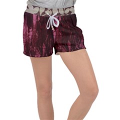 Grasmere Red Alt 1 Women s Velour Lounge Shorts by DeneWestUK