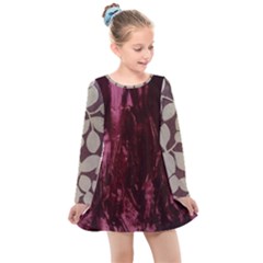 Grasmere Red Alt 1 Kids  Long Sleeve Dress by DeneWestUK