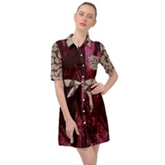 Grasmere Red Alt 1 Belted Shirt Dress