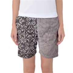 Grasmere Silver Women s Basketball Shorts by DeneWestUK