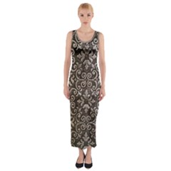 Grasmere Silver Fitted Maxi Dress by DeneWestUK