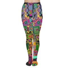 Modern Geometric Art   Dancing In The City Background Solid Dark Blue Tights